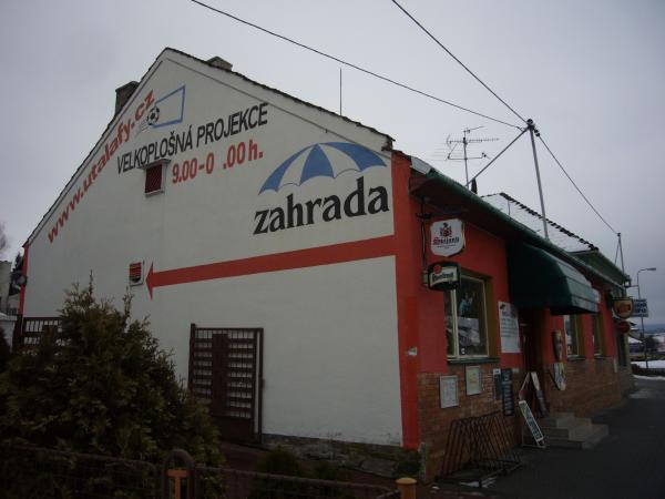 Restaurace U Talafy a vchod na zahrádku