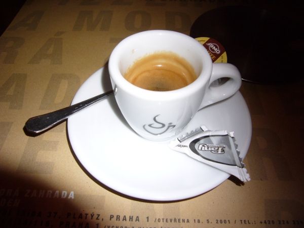 Espresso Segafredo v Modré zahradě