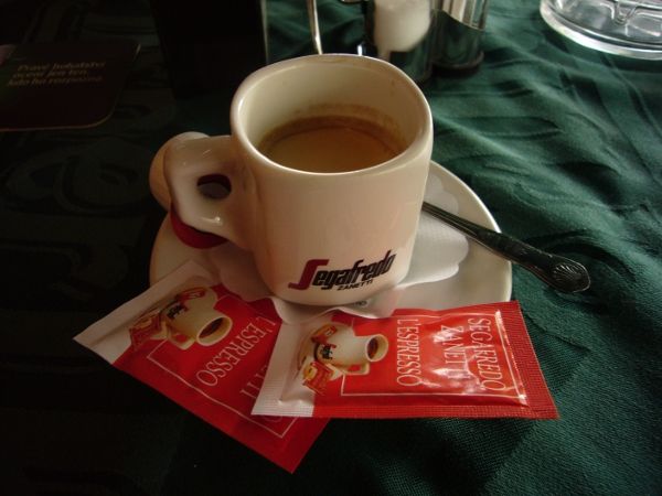 Espresso Segafredo ve vinárně U ježka