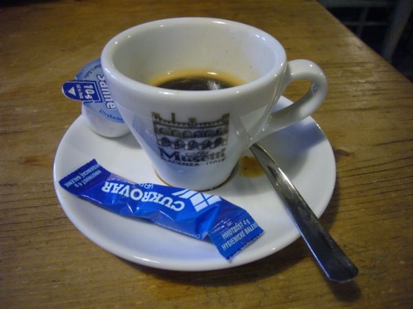 Espresso Musetti v restauraci Manýra