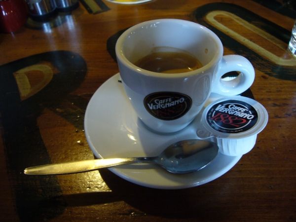 Espresso Vegnano v restauraci Lucky Luciano