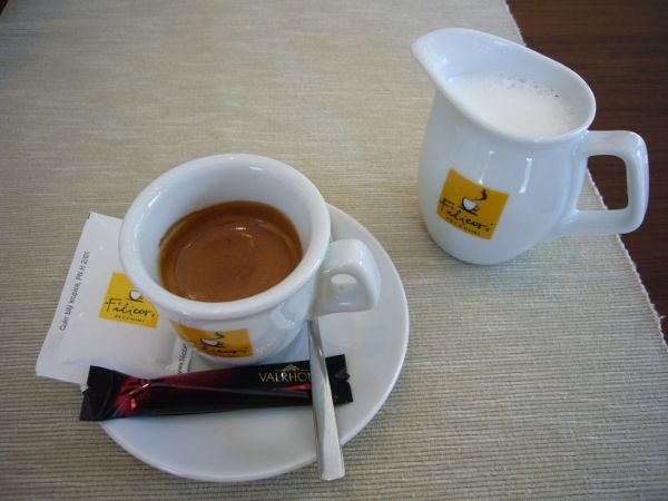 Espresso Filicori v Albertov Brasserie