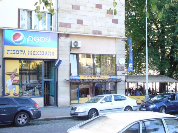 Vchod do Mexické restaurace Fiesta