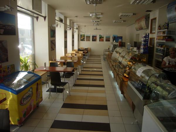Interiér v Ryvol café