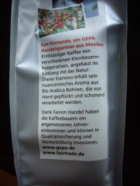 Gepa - Italienischer Bio Espresso gemahlen 250g