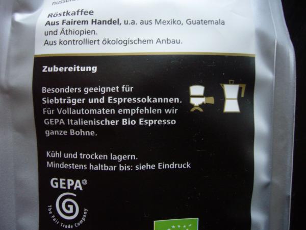 Gepa - Italienischer Bio Espresso gemahlen 250g