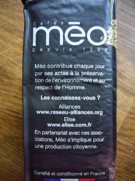 Cafés Méo - Equitable moulu 250g