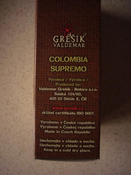 Geršík - Columbia Supremo zrnková 100g