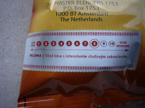 Douwe Egberts - Paloma 100g - síla kávy