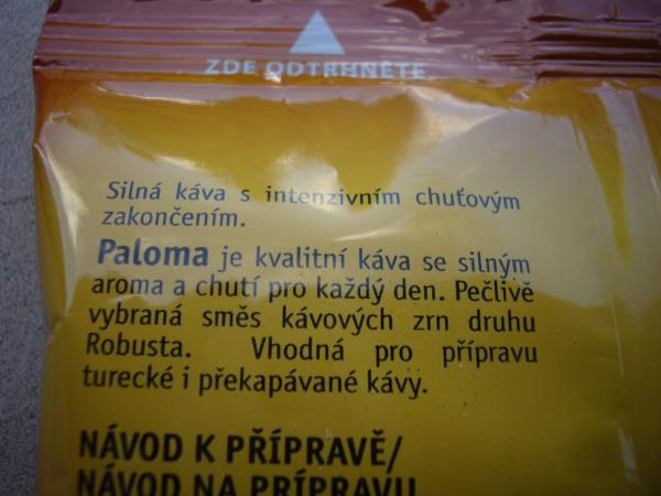 Douwe Egberts - Paloma 100g - cz text
