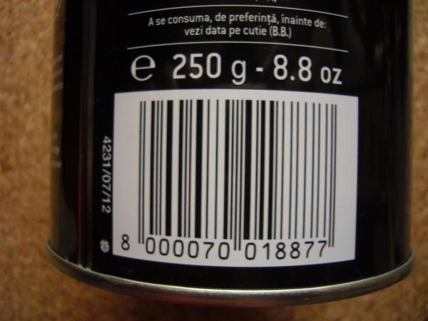  Lavazza - Caffè Espresso moulu can 250g - čárkový kód