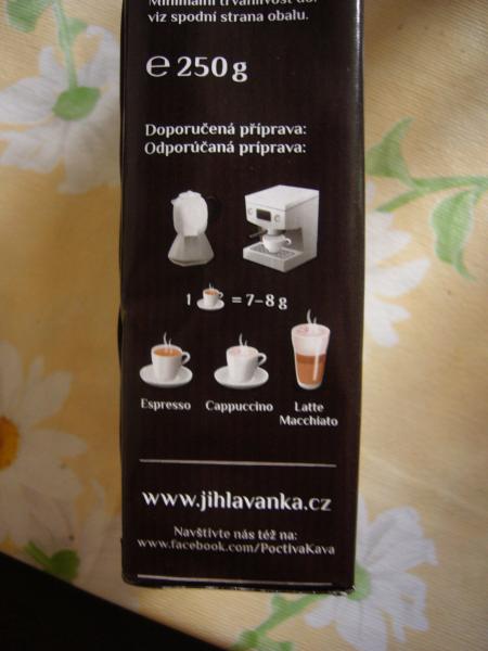 Jihlavanka - Espresso mletá 250g - příprava