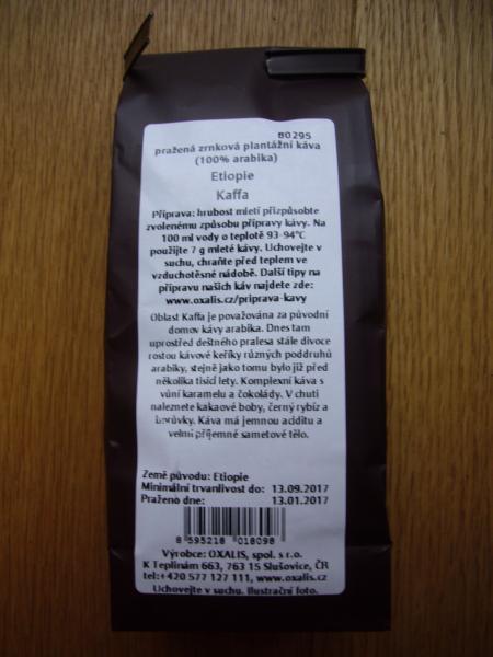 Oxalis - Etiopie Kaffa zrnková