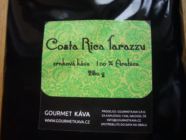 Gourmet Káva - Costa Rica Tarazzu zrnková 250g - detail štítku