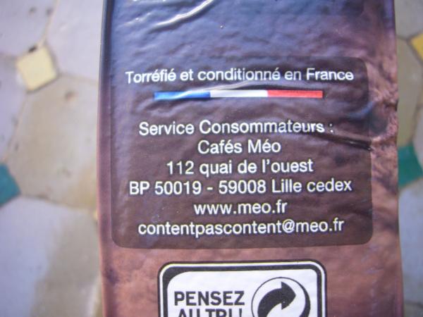 Cafés Méo - Equitable moulu 250g - výrobce