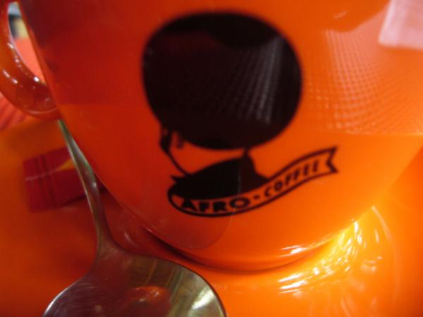 Afro coffee - logo on the cup
