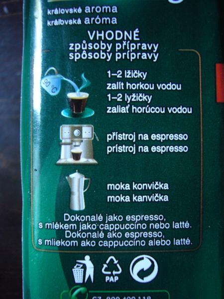 Jacobs - Krönung Espresso 250g - příprava