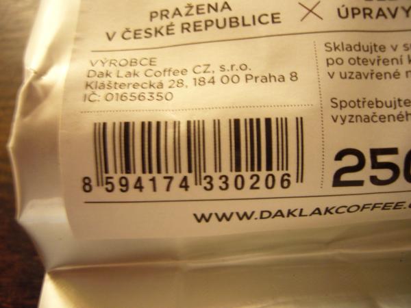 Dak Lak - Dark zrnková 250g - code